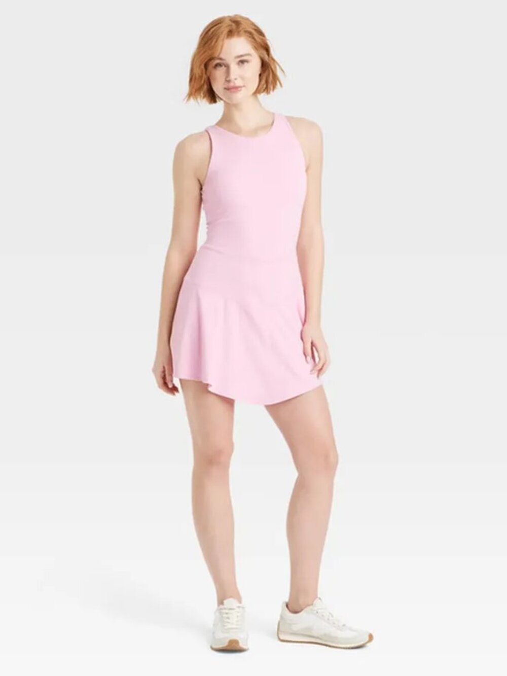 JoyLab Women's Light Pink Scallop Detail Moisture-Wicking Active Dress Size S